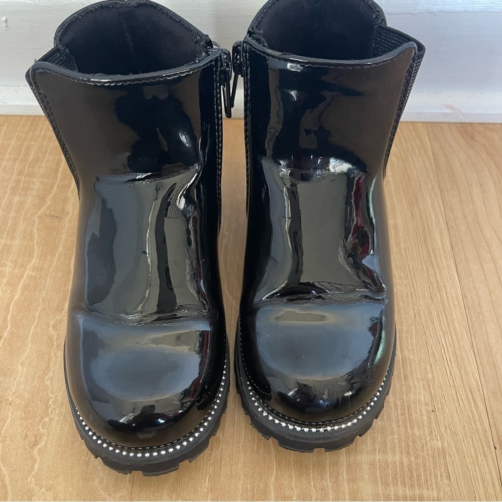 Mix No. 6 Chelsie Size 9M Ankle Booties Toddler Patent Leather Size Zip Boots - Picture 2 of 10
